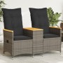 2-Sitzer-Gartensofa mit grauem PE-Rattantisch von vidaXL, Outdoor-Sofas - Ref: Foro24-365721, Preis: 263,49 €, Rabatt: %
