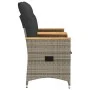 2-Sitzer-Gartensofa mit grauem PE-Rattantisch von vidaXL, Outdoor-Sofas - Ref: Foro24-365721, Preis: 258,43 €, Rabatt: %