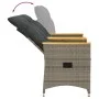 2-Sitzer-Gartensofa mit grauem PE-Rattantisch von vidaXL, Outdoor-Sofas - Ref: Foro24-365721, Preis: 258,43 €, Rabatt: %