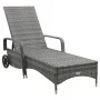 Anthracite gray synthetic rattan sun lounger with wheels by vidaXL, Loungers - Ref: Foro24-49497, Price: 242,02 €, Discount: %