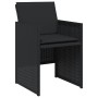 9-teiliges Garten-Essset und schwarze Kissen aus synthetischem Rattan von vidaXL, Gartensets - Ref: Foro24-3277782, Preis: 52...