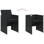 9-teiliges Garten-Essset und schwarze Kissen aus synthetischem Rattan von vidaXL, Gartensets - Ref: Foro24-3277782, Preis: 52...