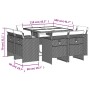 9-teiliges Garten-Essset und schwarze Kissen aus synthetischem Rattan von vidaXL, Gartensets - Ref: Foro24-3277782, Preis: 52...