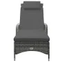Anthracite gray synthetic rattan sun lounger with wheels by vidaXL, Loungers - Ref: Foro24-49497, Price: 242,02 €, Discount: %