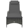 Tumbona con ruedas de ratán sintético gris antracita de vidaXL, Tumbonas - Ref: Foro24-49497, Precio: 245,62 €, Descuento: %