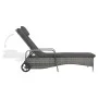 Anthracite gray synthetic rattan sun lounger with wheels by vidaXL, Loungers - Ref: Foro24-49497, Price: 242,02 €, Discount: %