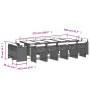 Set comedor de jardín con cojines 15 pzas ratán sintético beige de vidaXL, Conjuntos de jardín - Ref: Foro24-3277827, Precio:...