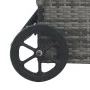 Anthracite gray synthetic rattan sun lounger with wheels by vidaXL, Loungers - Ref: Foro24-49497, Price: 242,02 €, Discount: %