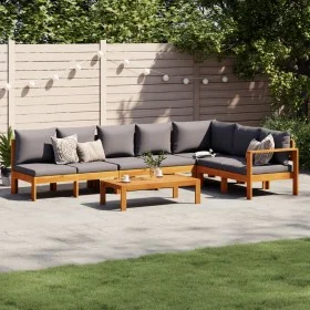 Garden sofa set with cushions 5 pieces solid acacia wood by vidaXL, Garden sets - Ref: Foro24-3214872, Price: 711,55 €, Disco...