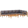 Garden sofa set with cushions 5 pieces solid acacia wood by vidaXL, Garden sets - Ref: Foro24-3214872, Price: 700,88 €, Disco...