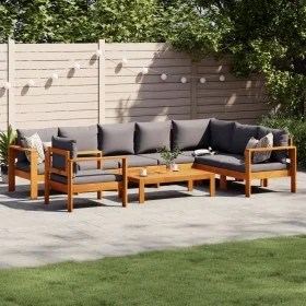 Garden sofa set with cushions 6 pieces solid acacia wood by vidaXL, Garden sets - Ref: Foro24-3214864, Price: 855,71 €, Disco...