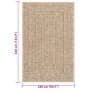 Alfombra ZIZUR apariencia de yute interior exterior 240x340 cm de vidaXL, Alfombras - Ref: Foro24-4006157, Precio: 291,31 €, ...