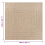 ZIZUR-Teppich in Jute-Optik für drinnen und draußen, 200 x 200 cm von vidaXL, Teppiche - Ref: Foro24-4006155, Preis: 149,52 €...