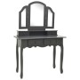 Gray paulownia wood dressing table and stool set 100x40x146cm by vidaXL, Bedroom Dressers - Ref: Foro24-289325, Price: 181,83...