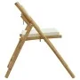 Klappbare Bistrostühle mit Kissen 2 Stück cremeweißer Bambus von vidaXL, Gartenstühle - Ref: Foro24-365871, Preis: 130,93 €, ...