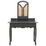Gray paulownia wood dressing table and stool set 100x40x146cm by vidaXL, Bedroom Dressers - Ref: Foro24-289325, Price: 179,53...