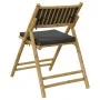 2 Stück klappbare Bistrostühle aus Bambus mit dunkelgrauen Kissen von vidaXL, Gartenstühle - Ref: Foro24-365873, Preis: 130,6...