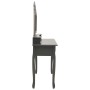 Gray paulownia wood dressing table and stool set 100x40x146cm by vidaXL, Bedroom Dressers - Ref: Foro24-289325, Price: 181,83...