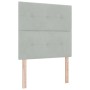 Estructura de cama Gris claro 100 x 200 cm Terciopelo
