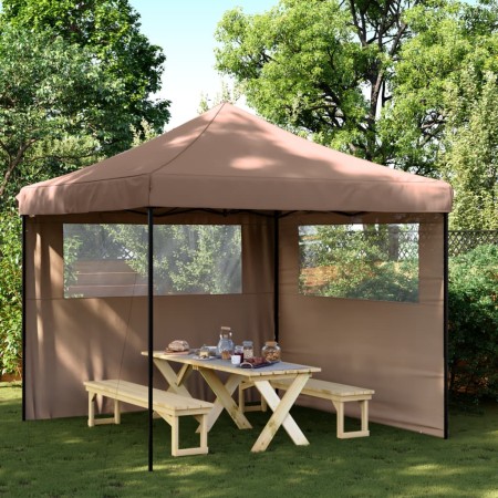 Pop-Up Folding Party Tent with 2 Side Walls Brown by vidaXL, Tents and gazebos - Ref: Foro24-4004925, Price: 146,89 €, Discou...