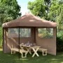 Pop-up-Faltzelt mit 2 Seitenwänden, braun von vidaXL, Zelte und Pavillons - Ref: Foro24-4004925, Preis: 143,66 €, Rabatt: %