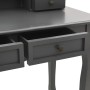 Gray paulownia wood dressing table and stool set 100x40x146cm by vidaXL, Bedroom Dressers - Ref: Foro24-289325, Price: 181,83...