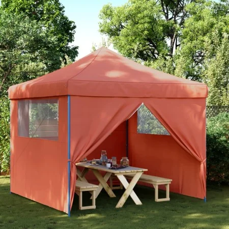 Pop-Up Folding Party Tent 4 Terracotta Side Walls by vidaXL, Tents and gazebos - Ref: Foro24-4004933, Price: 151,06 €, Discou...