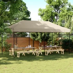 Pop-Up taupe folding party tent 580x292x315 cm by vidaXL, Tents and gazebos - Ref: Foro24-4004938, Price: 168,81 €, Discount: %