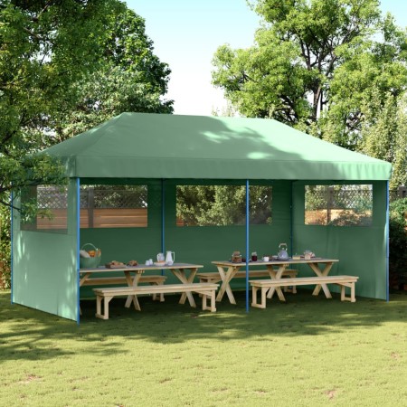 Pop-up-Faltzelt mit 3 Seitenwänden in Grün von vidaXL, Zelte und Pavillons - Ref: Foro24-4004944, Preis: 179,61 €, Rabatt: %