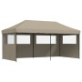 Pop-Up-Faltpartyzelt mit 3 taupefarbenen Seitenwänden von vidaXL, Zelte und Pavillons - Ref: Foro24-4004946, Preis: 206,04 €,...