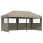 Pop-Up folding party tent with 3 taupe side walls by vidaXL, Tents and gazebos - Ref: Foro24-4004946, Price: 212,77 €, Discou...
