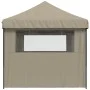 Pop-Up folding party tent with 3 taupe side walls by vidaXL, Tents and gazebos - Ref: Foro24-4004946, Price: 212,77 €, Discou...