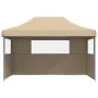Pop-up-Faltzelt mit 3 beigen Seitenwänden von vidaXL, Zelte und Pavillons - Ref: Foro24-4004967, Preis: 155,38 €, Rabatt: %