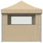 Pop-up-Faltzelt mit 3 beigen Seitenwänden von vidaXL, Zelte und Pavillons - Ref: Foro24-4004967, Preis: 155,38 €, Rabatt: %