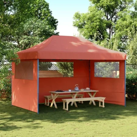 Pop-Up Folding Party Tent 3 Terracotta Side Walls by vidaXL, Tents and gazebos - Ref: Foro24-4004973, Price: 175,72 €, Discou...