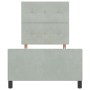 Estructura de cama Gris claro 100 x 200 cm Terciopelo