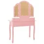 Pink paulownia wood dressing table and stool set 100x40x146 cm by vidaXL, Bedroom Dressers - Ref: Foro24-289323, Price: 190,7...