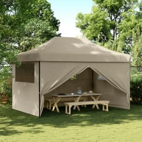 Pop-Up-Faltpartyzelt mit 4 taupefarbenen Seitenwänden von vidaXL, Zelte und Pavillons - Ref: Foro24-4004978, Preis: 178,15 €,...