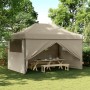 Pop-Up-Faltpartyzelt mit 4 taupefarbenen Seitenwänden von vidaXL, Zelte und Pavillons - Ref: Foro24-4004978, Preis: 162,59 €,...