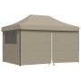 Pop-Up-Faltpartyzelt mit 4 taupefarbenen Seitenwänden von vidaXL, Zelte und Pavillons - Ref: Foro24-4004978, Preis: 162,59 €,...