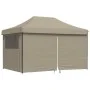 Pop-Up folding party tent with 4 taupe side walls by vidaXL, Tents and gazebos - Ref: Foro24-4004978, Price: 178,15 €, Discou...