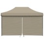Pop-Up-Faltpartyzelt mit 4 taupefarbenen Seitenwänden von vidaXL, Zelte und Pavillons - Ref: Foro24-4004978, Preis: 162,59 €,...