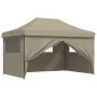 Pop-Up folding party tent with 4 taupe side walls by vidaXL, Tents and gazebos - Ref: Foro24-4004978, Price: 178,15 €, Discou...