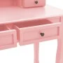 Pink paulownia wood dressing table and stool set 100x40x146 cm by vidaXL, Bedroom Dressers - Ref: Foro24-289323, Price: 190,7...