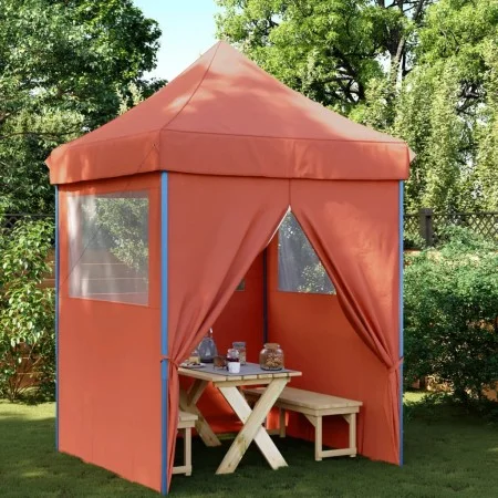 Pop-Up Folding Party Tent 4 Terracotta Side Walls by vidaXL, Tents and gazebos - Ref: Foro24-4005005, Price: 140,49 €, Discou...