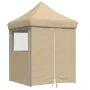 Pop-Up Folding Party Tent with 4 Beige Side Walls by vidaXL, Tents and gazebos - Ref: Foro24-4004999, Price: 141,26 €, Discou...