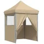 Pop-Up Folding Party Tent with 4 Beige Side Walls by vidaXL, Tents and gazebos - Ref: Foro24-4004999, Price: 141,26 €, Discou...