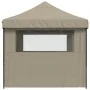Pop-Up folding party tent with 3 taupe side walls by vidaXL, Tents and gazebos - Ref: Foro24-4005018, Price: 163,59 €, Discou...
