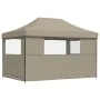 Pop-Up folding party tent with 3 taupe side walls by vidaXL, Tents and gazebos - Ref: Foro24-4005018, Price: 163,59 €, Discou...