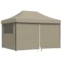 Pop-Up-Faltpartyzelt mit 4 taupefarbenen Seitenwänden von vidaXL, Zelte und Pavillons - Ref: Foro24-4005026, Preis: 190,07 €,...